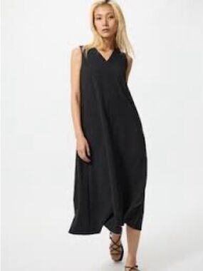 uniqlo linen blend a line sleeveless dress Women's Linen Blend Camisole Dress
